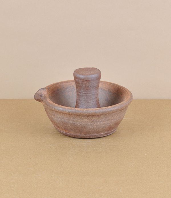Hand-Thrown Grinding Bowl for Spices and Dressings