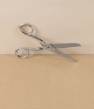 Gruffé Left-Handed Household Scissors, All Nickel-Plated, 6”