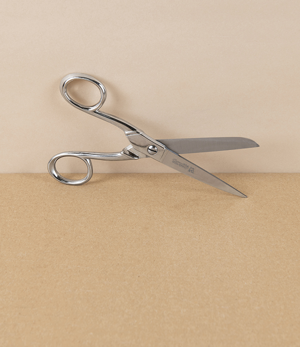 Gruffé Left-Handed Household Scissors, All Nickel-Plated, 6”