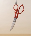 Gruffé Italian ‘Take-Apart’ Kitchen Scissors, Red Bows, 8”