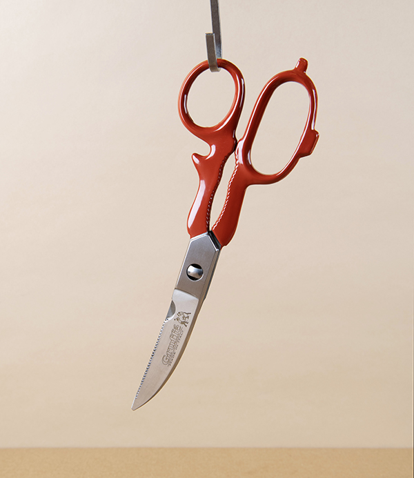Gruffé Italian ‘Take-Apart’ Kitchen Scissors, Red Bows, 8”