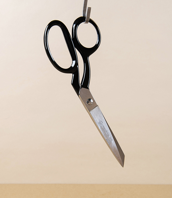 Gruffé Left-Handed Tailor's Shears, Nickel Plated, 8.25”