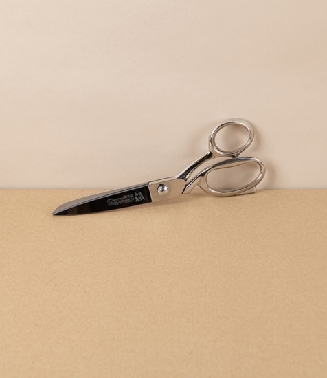 Gruffé Italian Tailor's Shears, Knife Edge, All Nickel Plated, 8”