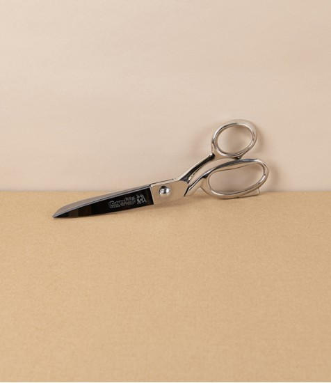 Gruffé Italian Tailor's Shears, Knife Edge, All Nickel Plated, 8”