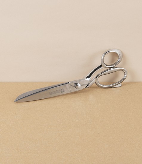 Gruffé Italian Tailor's Shears, Knife Edge, All Nickel Plated, 10”