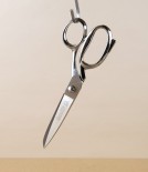Gruffé Italian Tailor's Shears, Knife Edge, All Nickel Plated, 8”