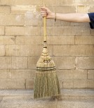 Gunma Japanese Three-Bundle Broom or Sweeper, Woven Sorghum