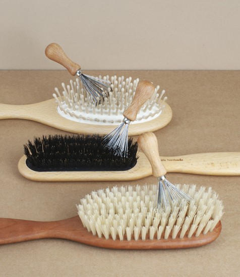 Brush and comb cleaning rake