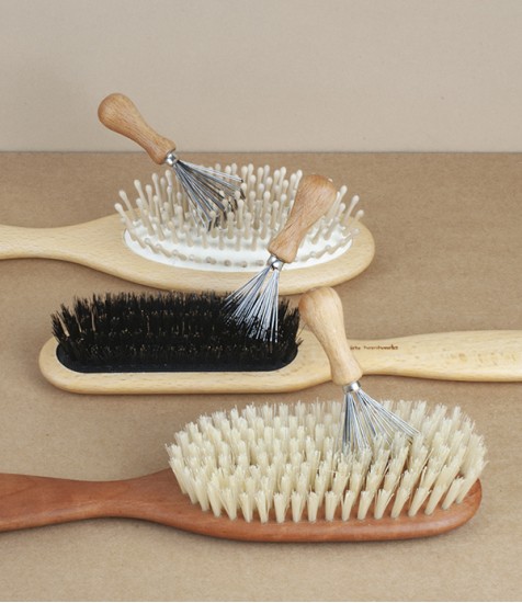 Brush and comb cleaning rake