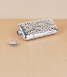 A R Wentworth Hammered Pewter Hip Flask, 3oz