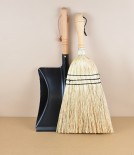Rice straw hand brush with wooden handle