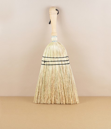 Rice straw hand brush with wooden handle
