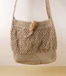 Japanese Hand-Crocheted Shoulder Bag, Sasawashi