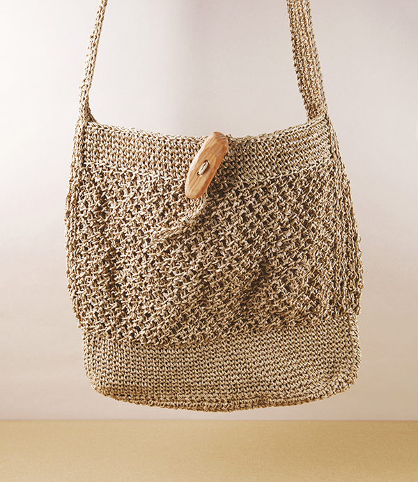 Japanese Hand-Crocheted Shoulder Bag, Sasawashi