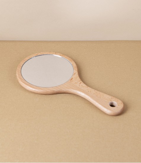 Waxed Beech Hand Mirror, Germany