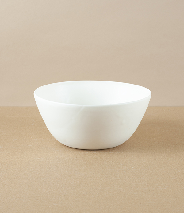 Mihaly Herczeg Hand Thrown Porcelain Bowl, White