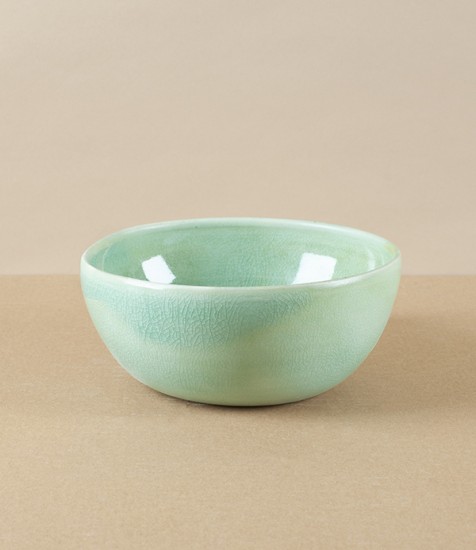 Mihaly Herczeg Hand Thrown Porcelain Bowl, Celadon