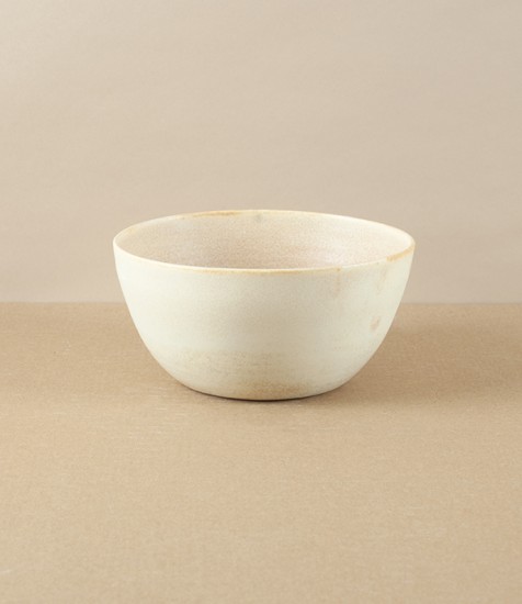Mihaly Herczeg Hand Thrown Porcelain Bowl, Wheat