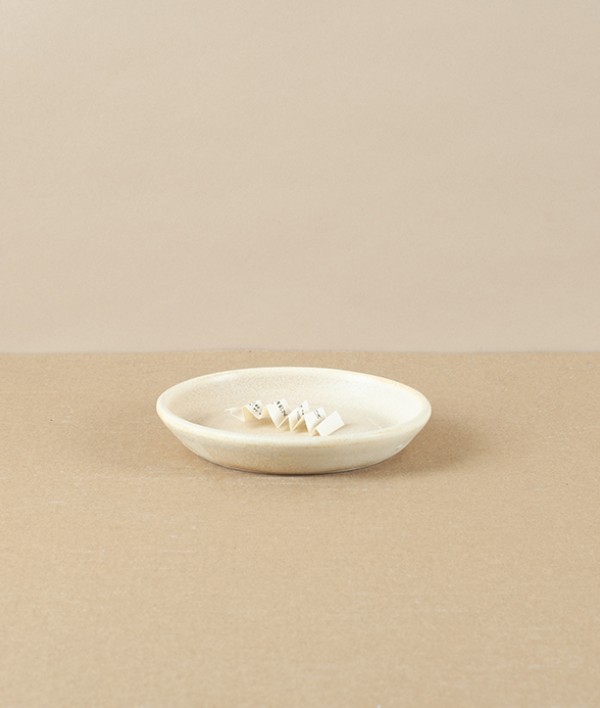Mihaly Herczeg Hand Thrown Porcelain Mini Dish, Wheat
