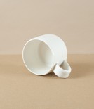 Mihaly Herczeg Hand Thrown Low Mug, White