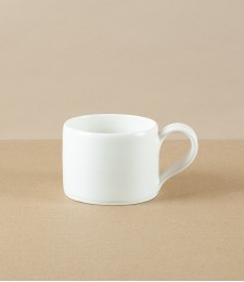 Mihaly Herczeg Hand Thrown Low Mug, White