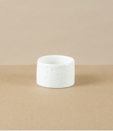 Mihaly Herczeg Hand Thrown Tea Light Holder, White