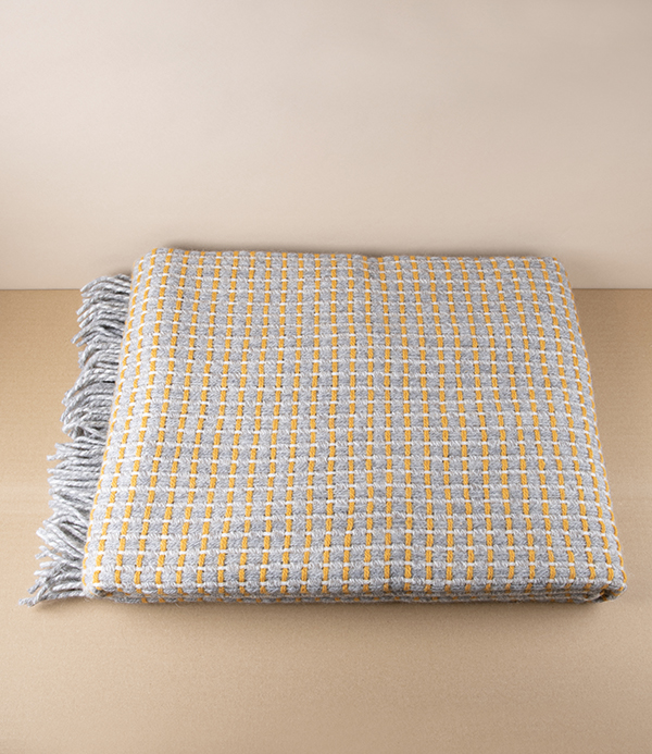 Finnish 100% Wool 'Havas' Blanket, Coffee Dyed Orange
