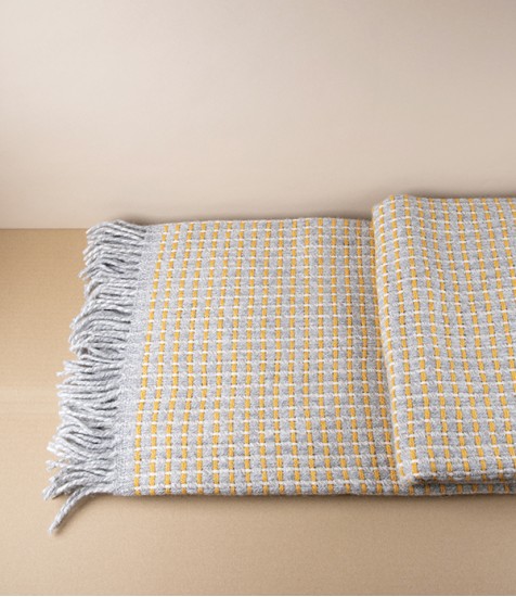 Finnish 100% Wool 'Havas' Blanket, Coffee Dyed Orange