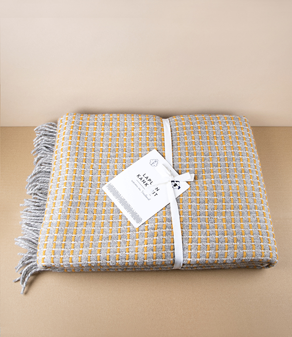 Finnish 100% Wool 'Havas' Blanket, Coffee Dyed Orange
