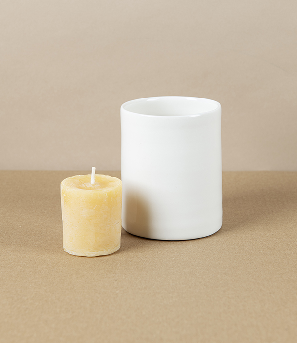 Mihaly Herczeg Hand Thrown Porcelain Tea Light Holder