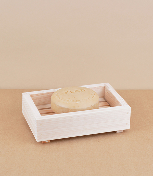 Hinoki cypress wooden soap dish
