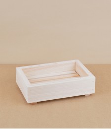Hinoki cypress wooden soap dish