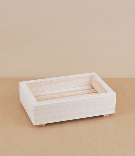 Hinoki cypress wooden soap dish