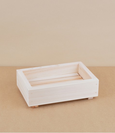 Hinoki cypress wooden soap dish