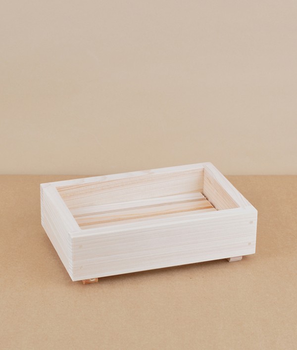 Hinoki cypress wooden soap dish