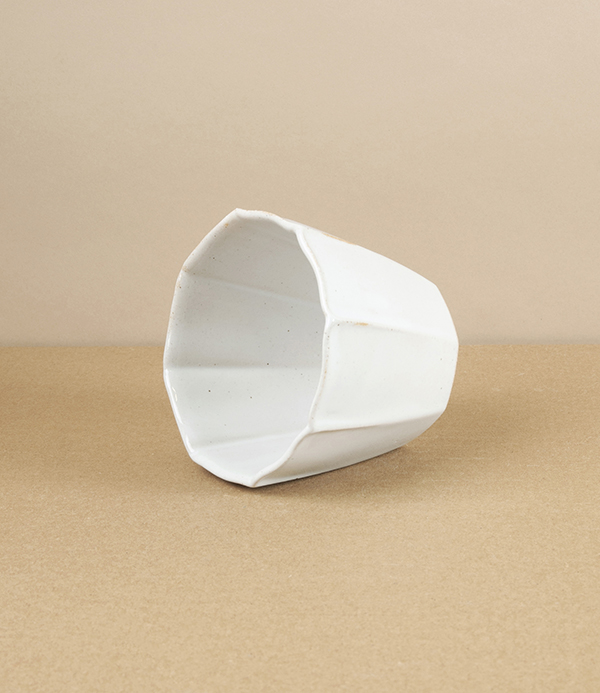 Hitohana Japanese Earthenware Cup & Saucer, White