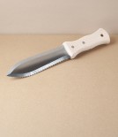 Hori Hori, Snow Beech, with Undyed Leather Sheath