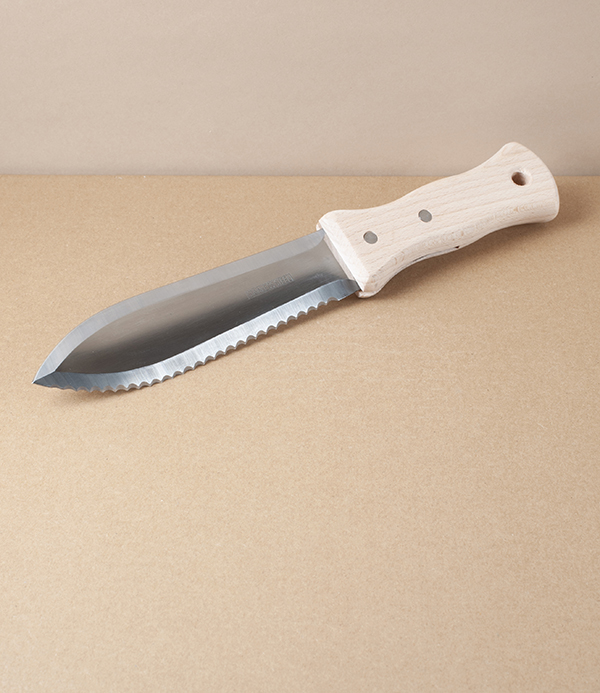 Hori Hori, Snow Beech, with Undyed Leather Sheath