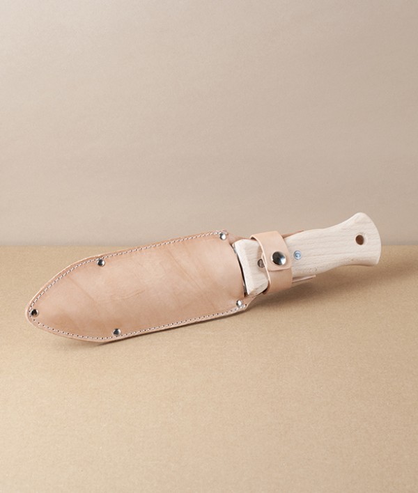 Hori Hori, Snow Beech, with Undyed Leather Sheath