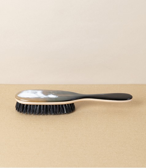 Hand Made Ox-Horn & Beechwood Hairbrush