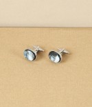 Horn & Rhodium-Plated Cufflinks