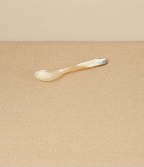 Hand Made Ox-Horn Egg or Baby Spoon