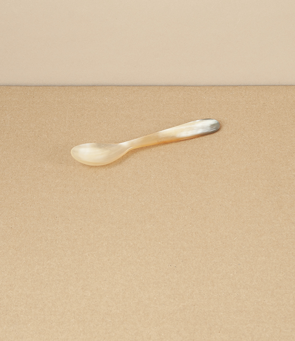 Hand Made Ox-Horn Egg or Baby Spoon