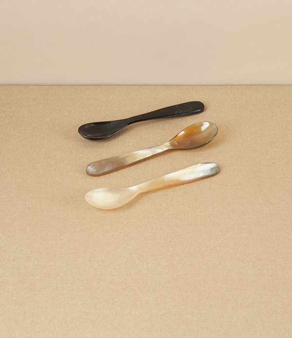 Hand Made Ox-Horn Egg or Baby Spoon