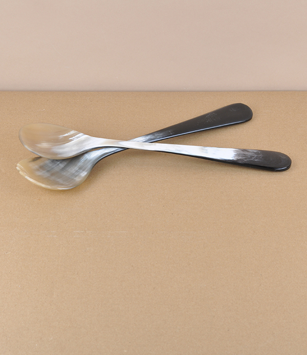 Hand Made Ox-Horn Salad Servers