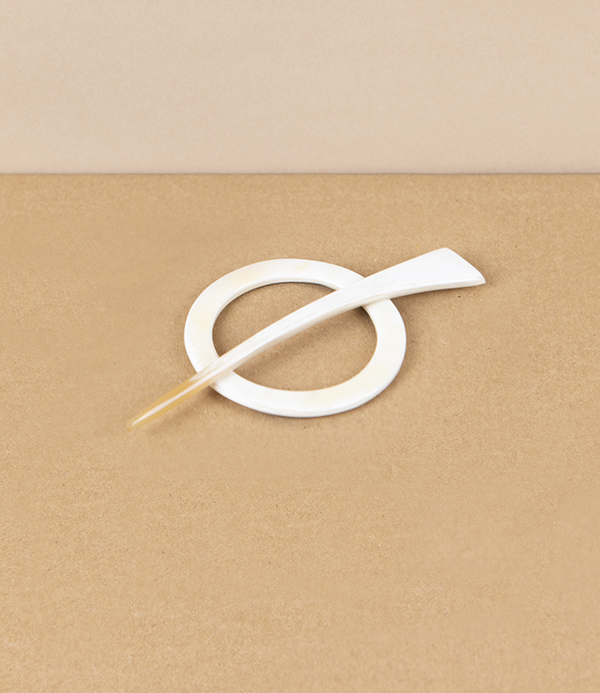 English Hand Made Natural Horn Scarf Clip