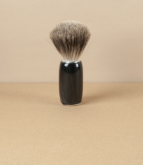 Hand Made Ox-Horn Shaving Brush, Badger Hair