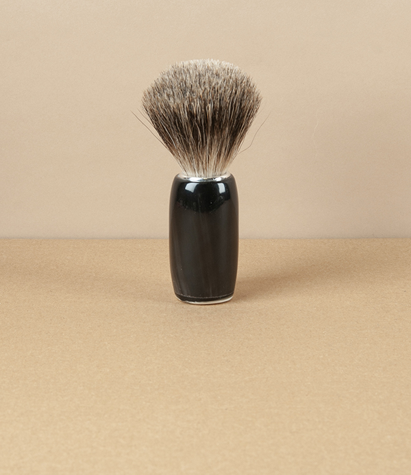Hand Made Ox-Horn Shaving Brush, Badger Hair