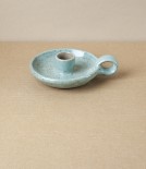 Simon Horton Candle Holder, Stoneware, Blue