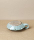 Simon Horton Candle Holder, Stoneware, Blue